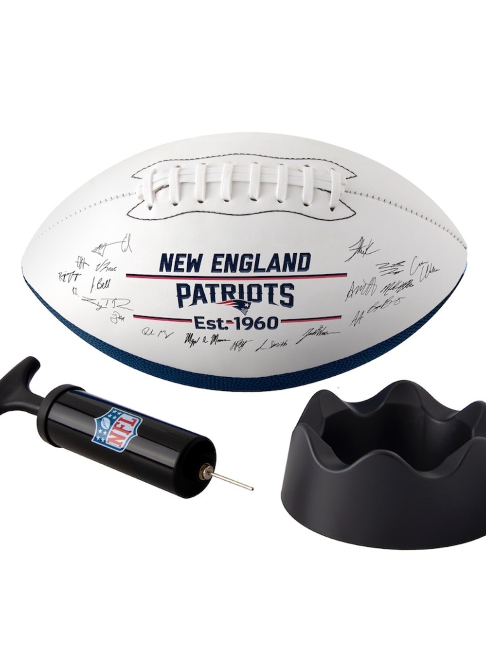 New England Patriots Logo Brands 2025 Autograph Signature Football